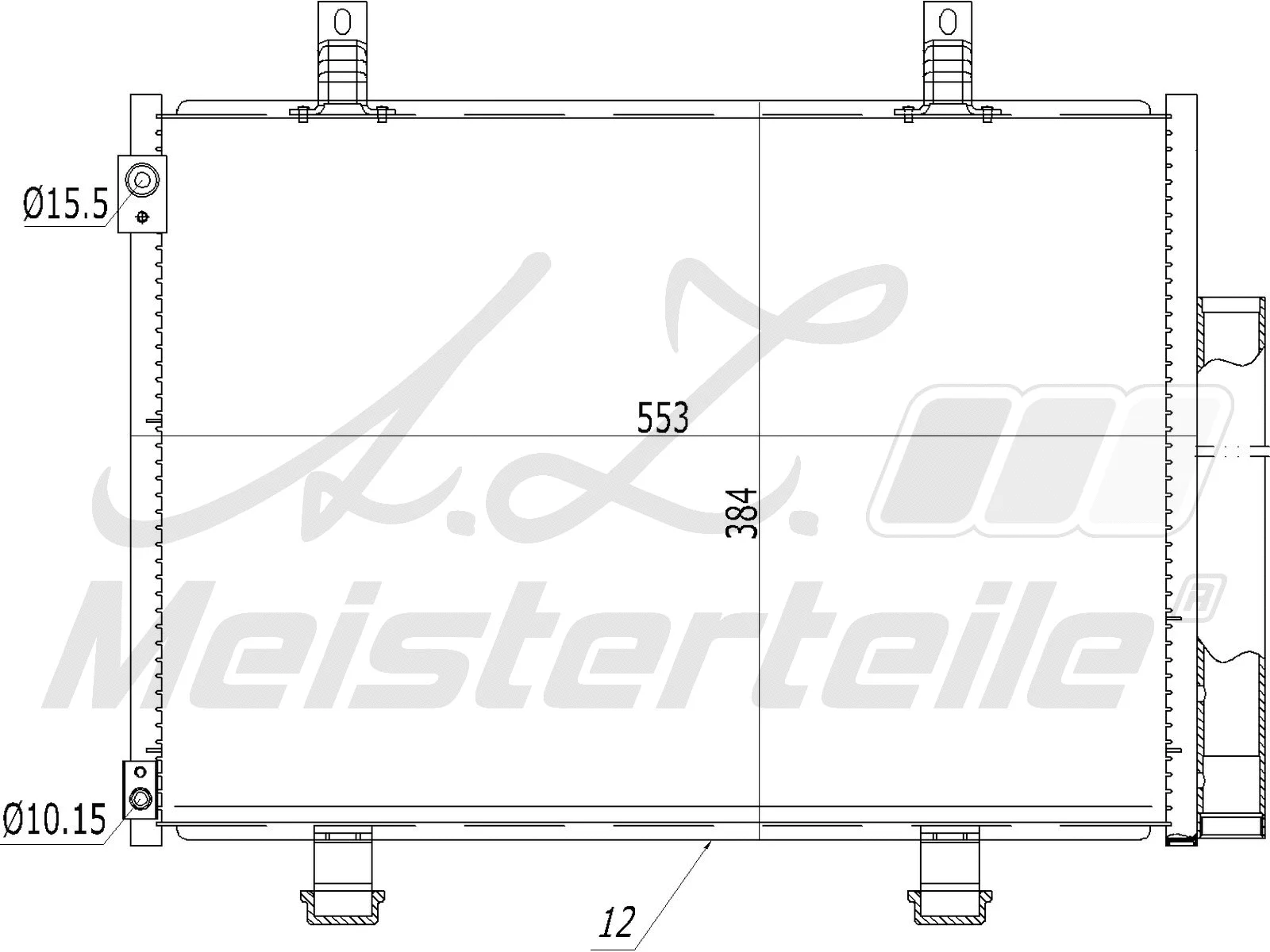 Condenseur, climatisation A.Z. Meisterteile AZMT-45-030-1401