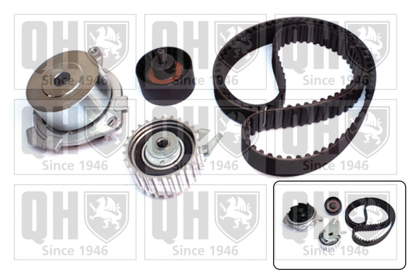 Pompe à eau + kit de courroie crantée QUINTON HAZELL QBPK5800