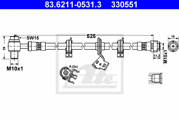 Flexible de frein ATE-APAC 83.6211-0531.3