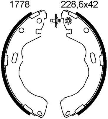 Jeu de mâchoires de frein BSF 01778