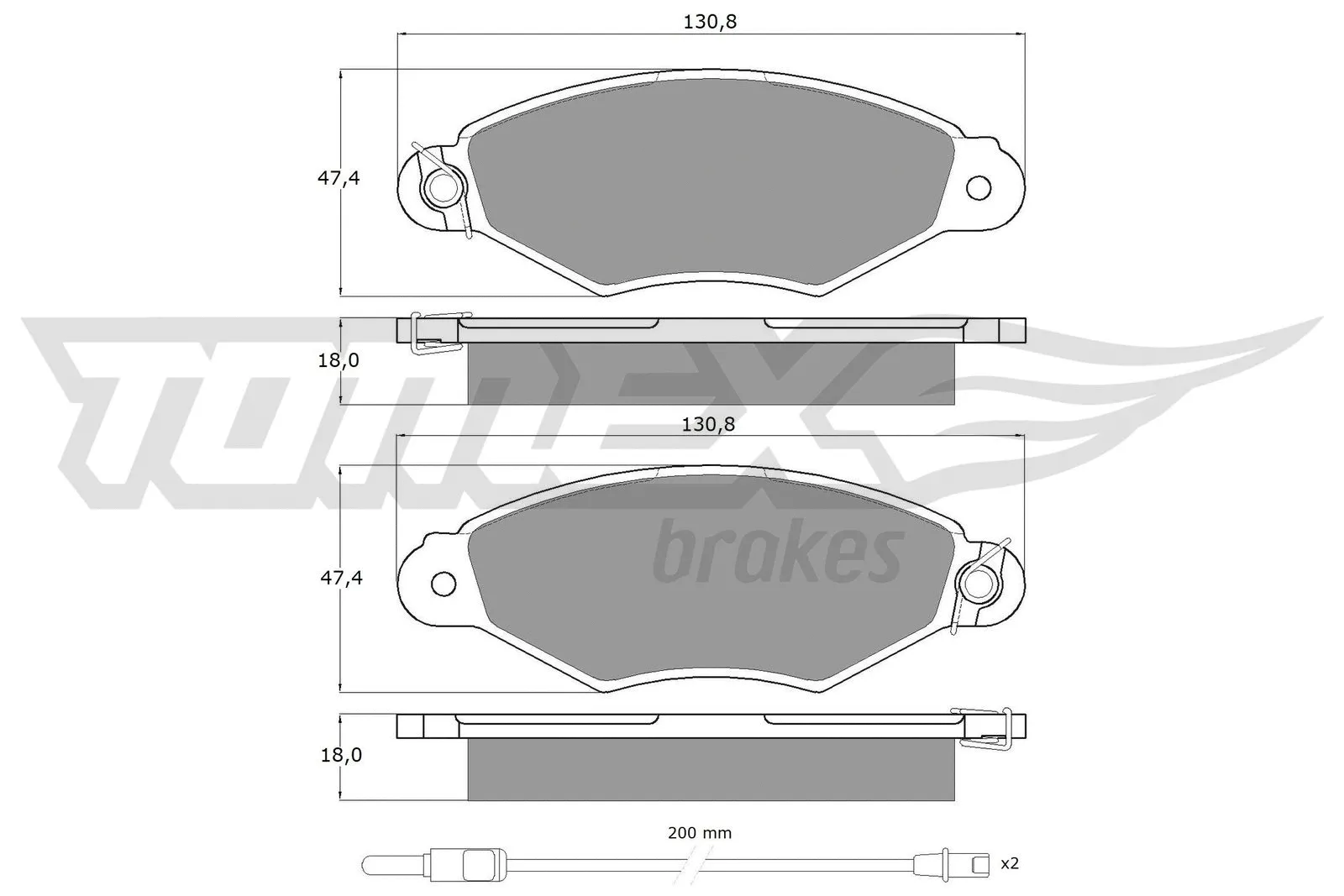Kit de plaquettes de frein, frein à disque TOMEX Brakes TX 11-751