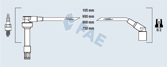 Kit de câbles d'allumage FAE 85945