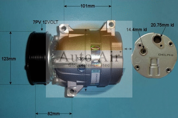 Compresseur, climatisation AUTO AIR GLOUCESTER 14-1118