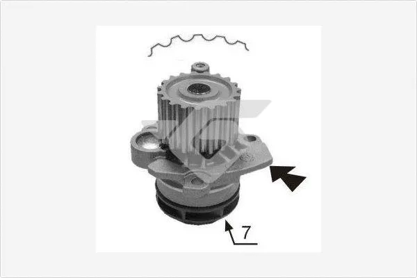 Pompe à eau, refroidissement du moteur HUTCHINSON WP0067V