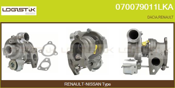Turbocompresseur, suralimentation LGK 070079011LKA