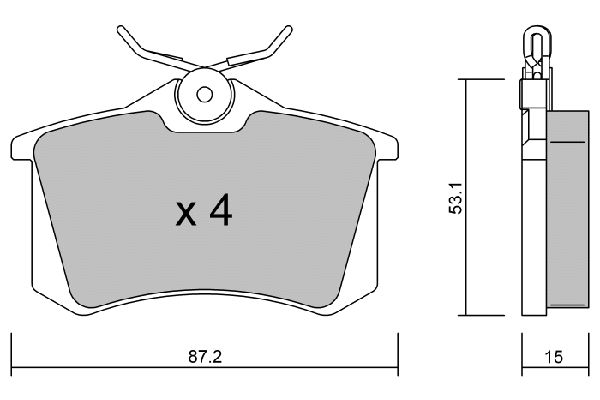 Kit de plaquettes de frein, frein à disque AISIN BPPE-2001