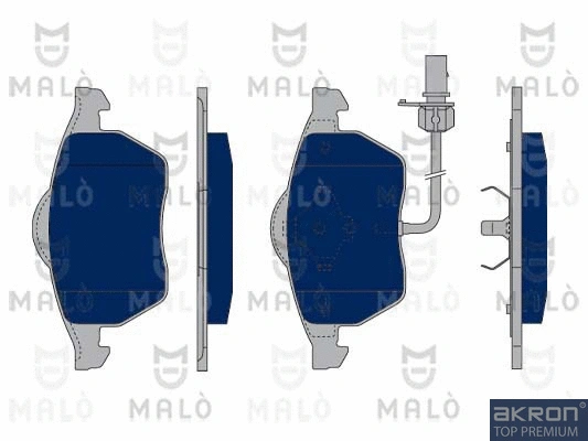 Kit de plaquettes de frein, frein à disque AKRON-MALÒ 1050192