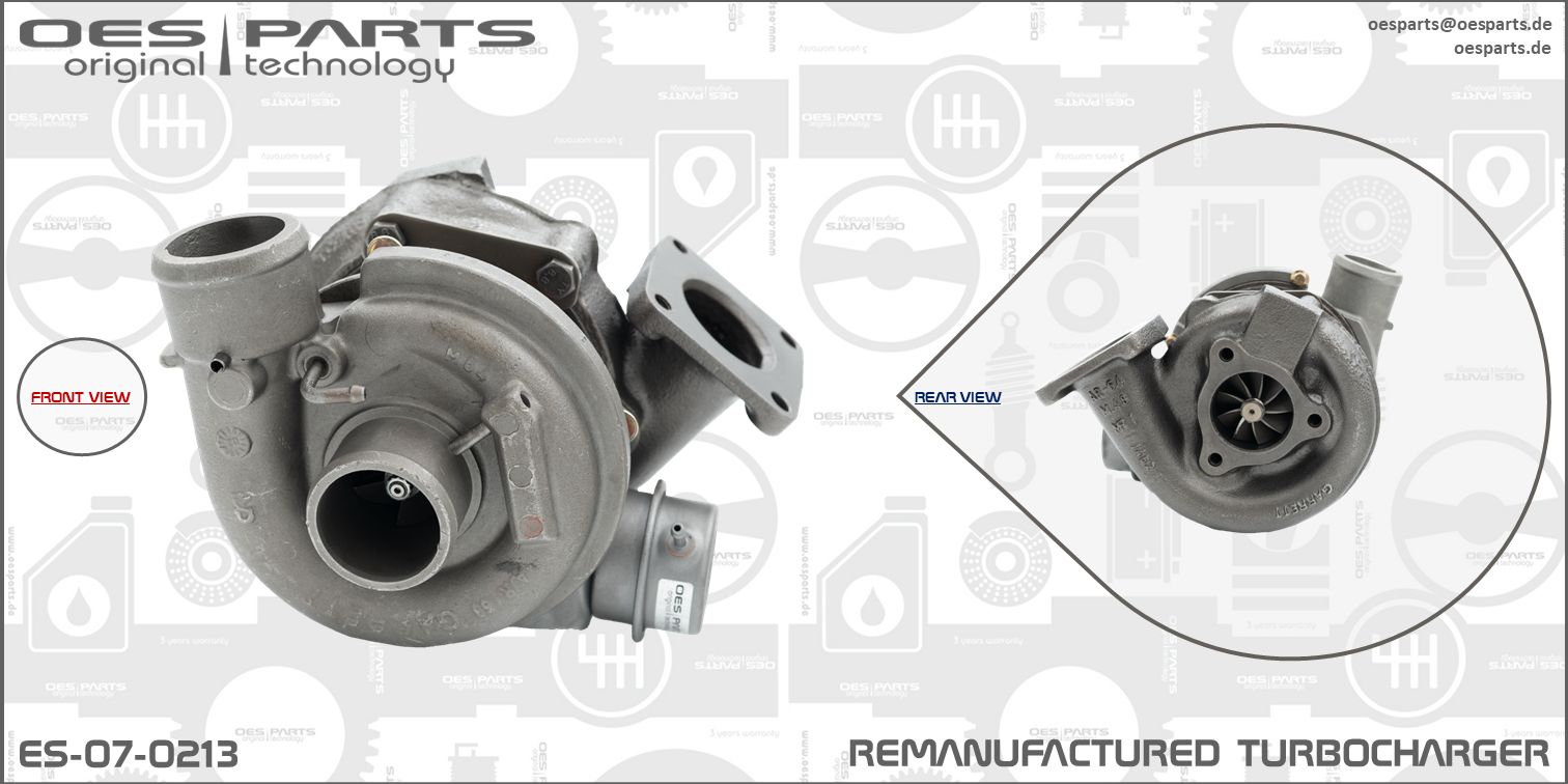 Turbocompresseur, suralimentation OES PARTS ES-07-0213