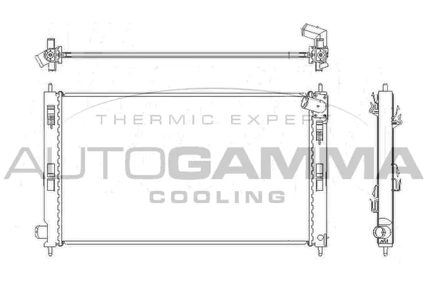 Radiateur, refroidissement du moteur AUTOGAMMA 105216