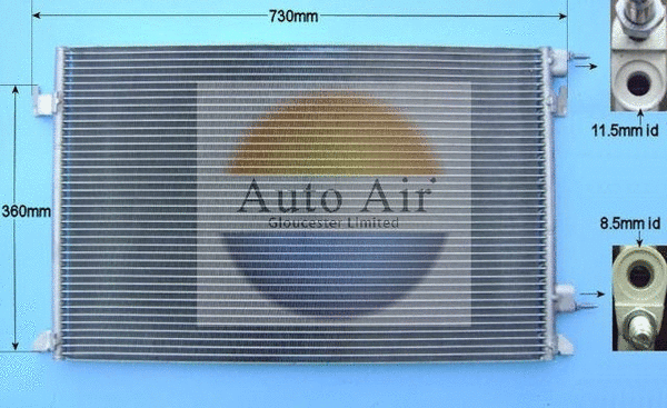 Condenseur, climatisation AUTO AIR GLOUCESTER 16-6515