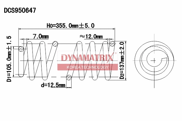 Ressort de suspension DYNAMATRIX DCS950647