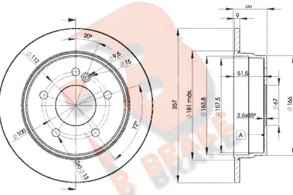 Disque de frein R BRAKE 78RBD23181