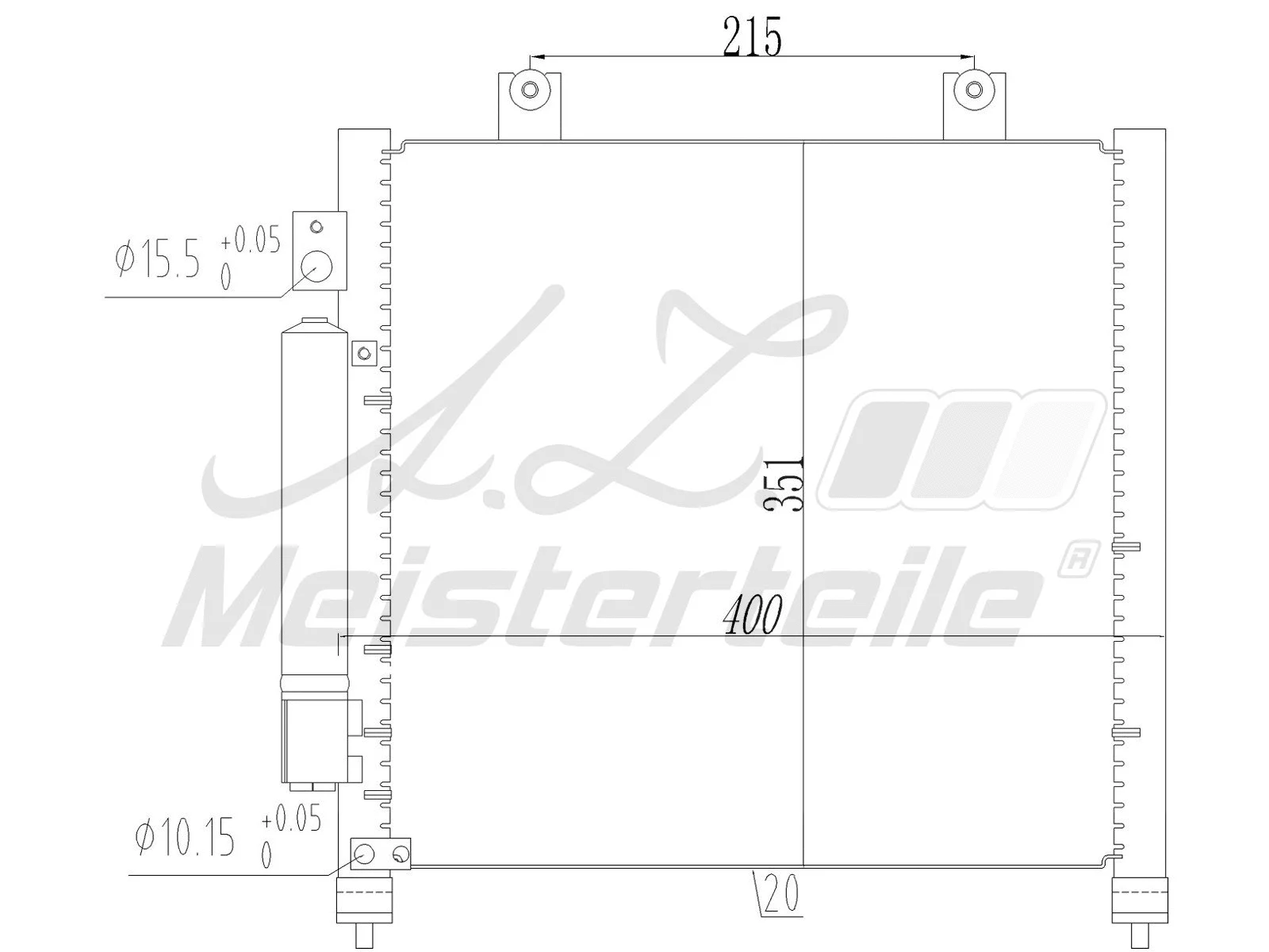Condenseur, climatisation A.Z. Meisterteile AZMT-45-030-1585