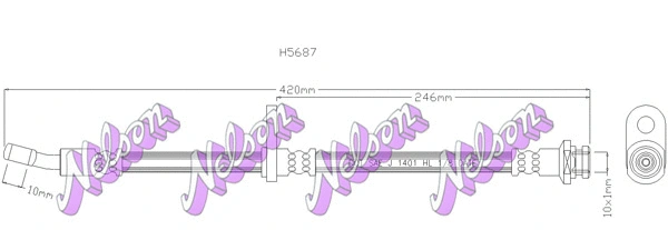 Flexible de frein KAWE H5687