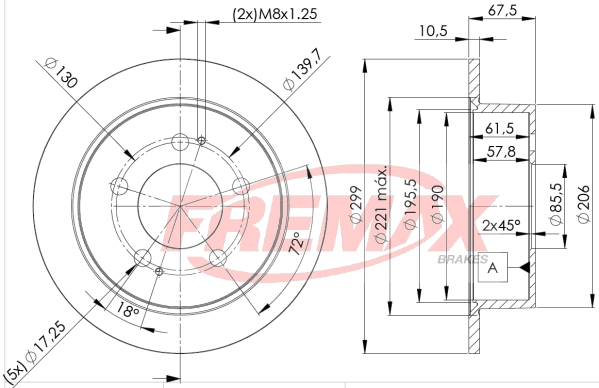 Disque de frein FREMAX BD-8680