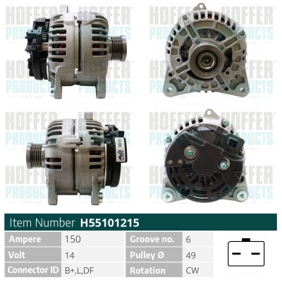 Alternateur HOFFER H55101215