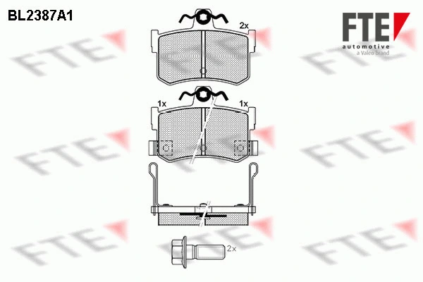 Kit de plaquettes de frein, frein à disque FTE 9010717