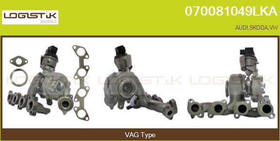 Turbocompresseur, suralimentation LGK 070081049LKA