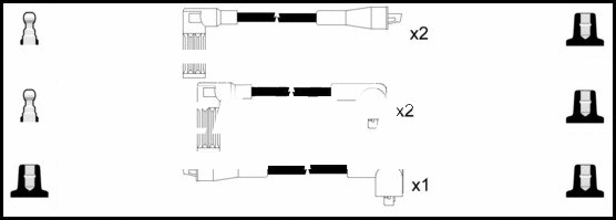Kit de câbles d'allumage LEMARK HOES226