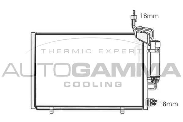 Condenseur, climatisation AUTOGAMMA 107774