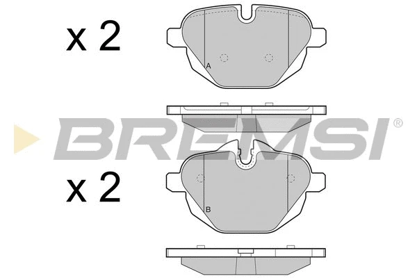 Kit de plaquettes de frein, frein à disque BREMSI BP3449