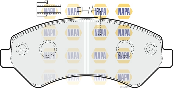Kit de plaquettes de frein, frein à disque NAPA NBP1028