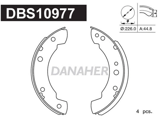 Jeu de mâchoires de frein DANAHER DBS10977