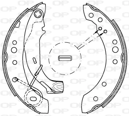 Jeu de mâchoires de frein OPEN PARTS BSA2077.00