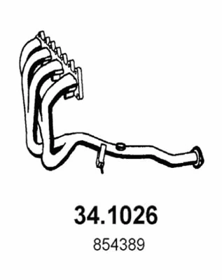 Tuyau d'échappement ASSO 34.1026