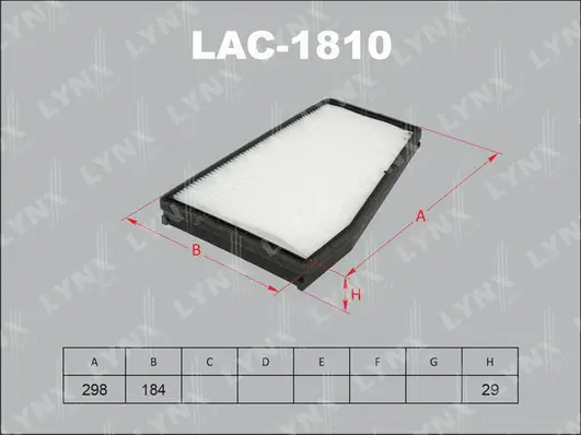 Filtre, air de l'habitacle LYNXAUTO LAC-1810