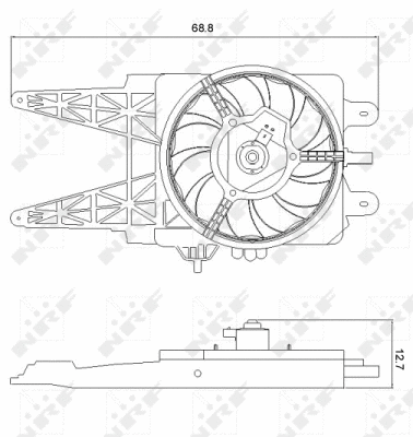 Ventilateur, refroidissement du moteur NRF 47248