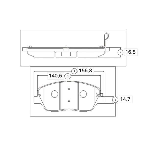 Kit de plaquettes de frein, frein à disque CTR GK0549