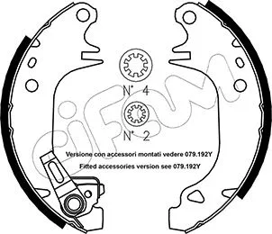 Jeu de mâchoires de frein CIFAM 153-320Y