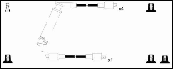 Kit de câbles d'allumage LEMARK HOES1169