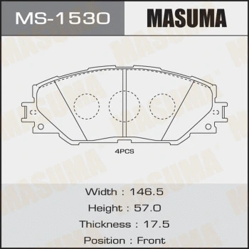 Jeu de mâchoires de frein MASUMA MS-1530
