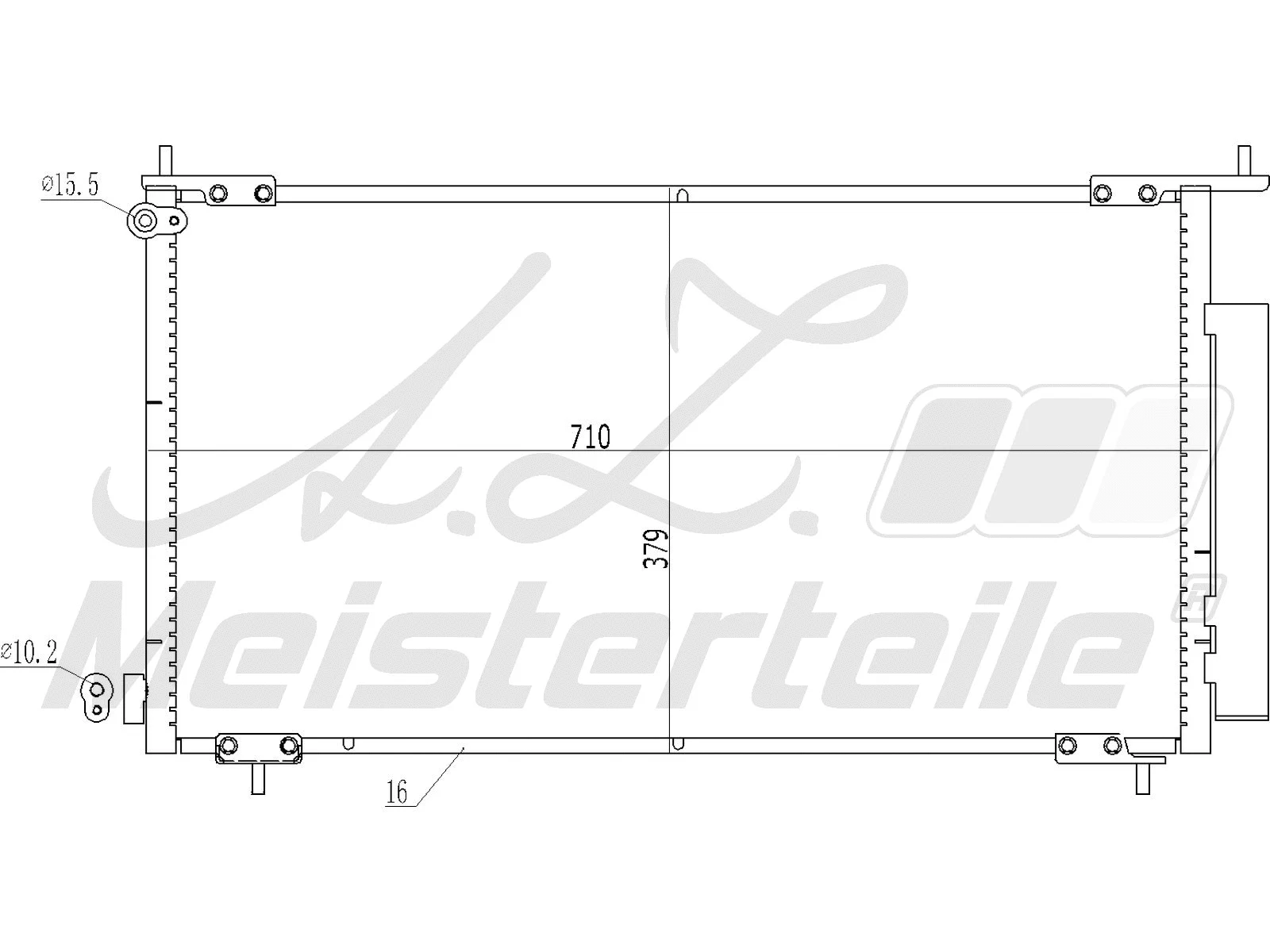 Condenseur, climatisation A.Z. Meisterteile AZMT-45-030-1025