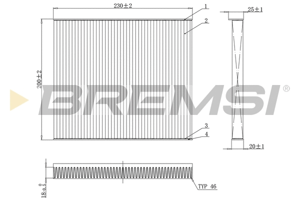 Filtre, air de l'habitacle BREMSI FC0079