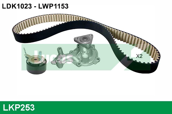 Pompe à eau + kit de courroie crantée LUCAS LKP253