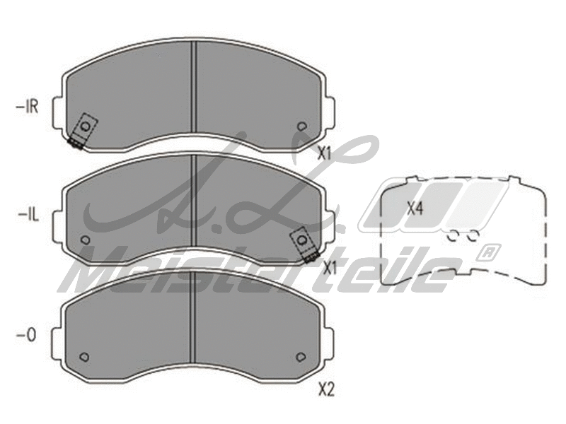 Kit de plaquettes de frein, frein à disque A.Z. Meisterteile AZMT-44-022-1518