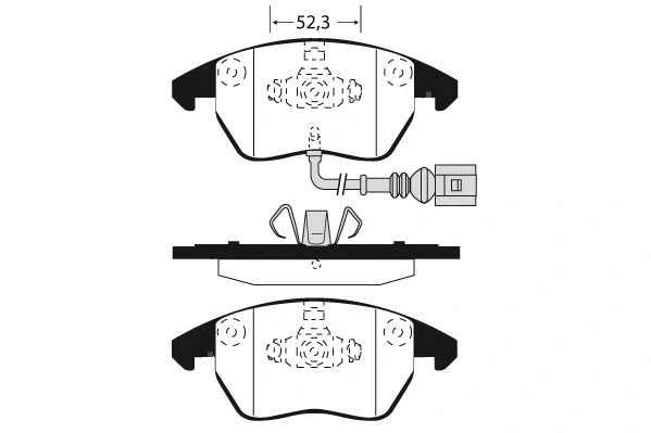 Kit de plaquettes de frein, frein à disque Technika 01516