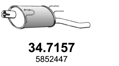 Silencieux arrière ASSO 34.7157