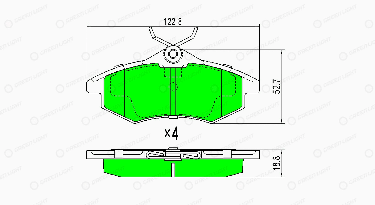 Kit de plaquettes de frein, frein à disque Automotive Adriado GLBP0070