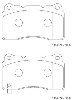 Kit de plaquettes de frein, frein à disque ASIMCO KD7744