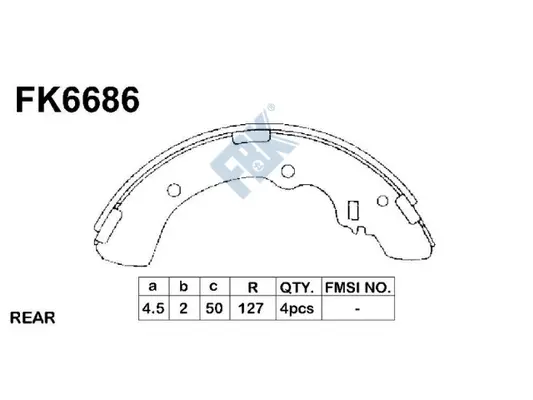 Jeu de mâchoires de frein FBK FK6686