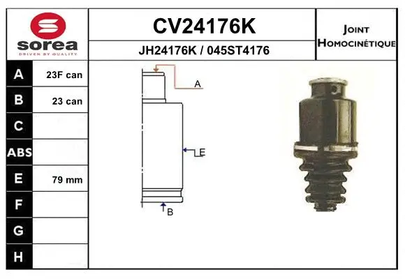 Jeu de joints, arbre de transmission EAI CV24176K