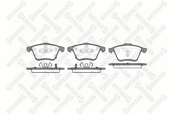 Kit de plaquettes de frein, frein à disque STELLOX 1193 002-SX