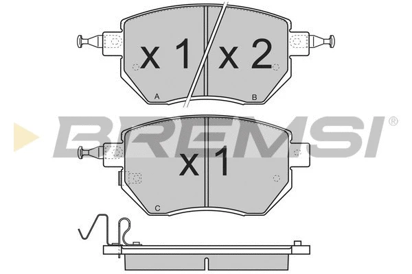Kit de plaquettes de frein, frein à disque BREMSI BP3210