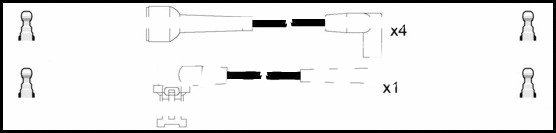 Kit de câbles d'allumage LEMARK HOES571