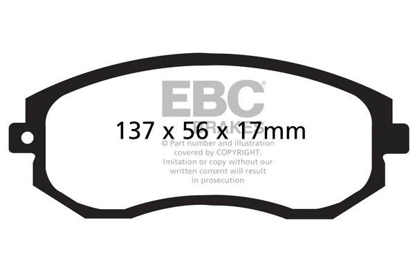 Kit de plaquettes de frein, frein à disque EBC Brakes DP21884