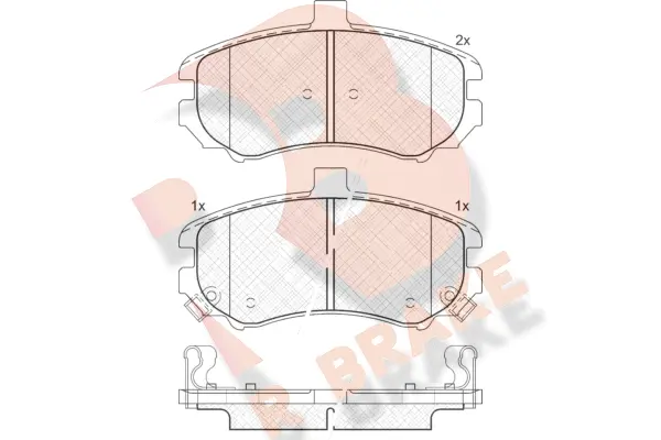 Kit de plaquettes de frein, frein à disque R BRAKE RB1666